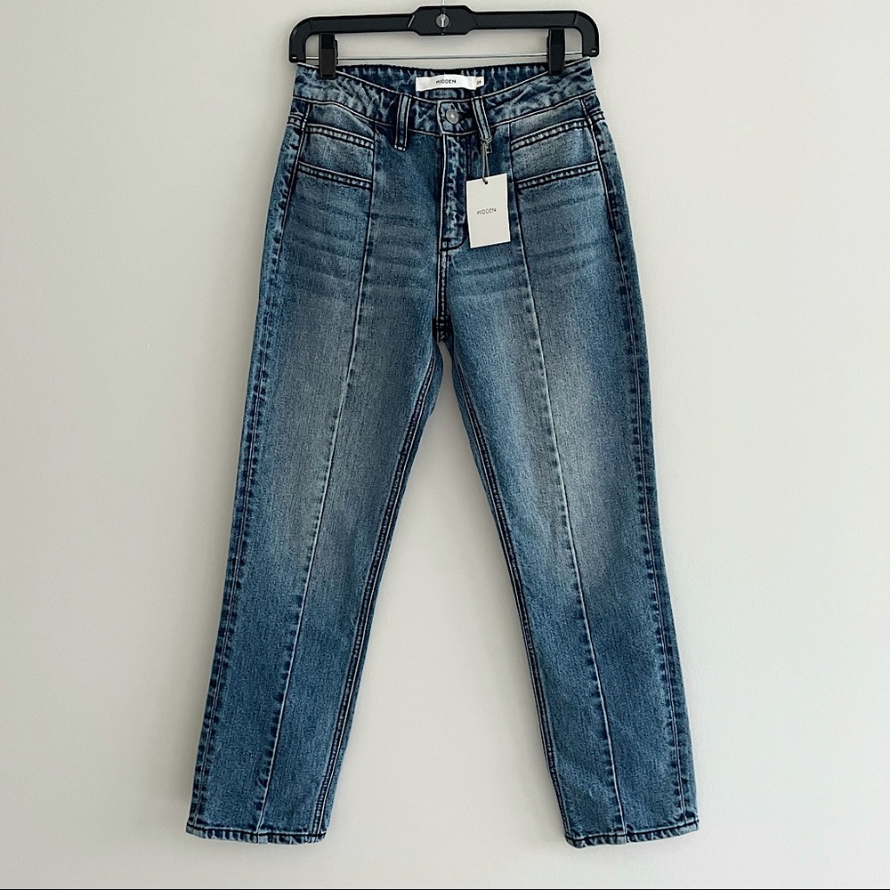 Hidden Denim Zoey Mom Fit Jeans Medium Wash 24